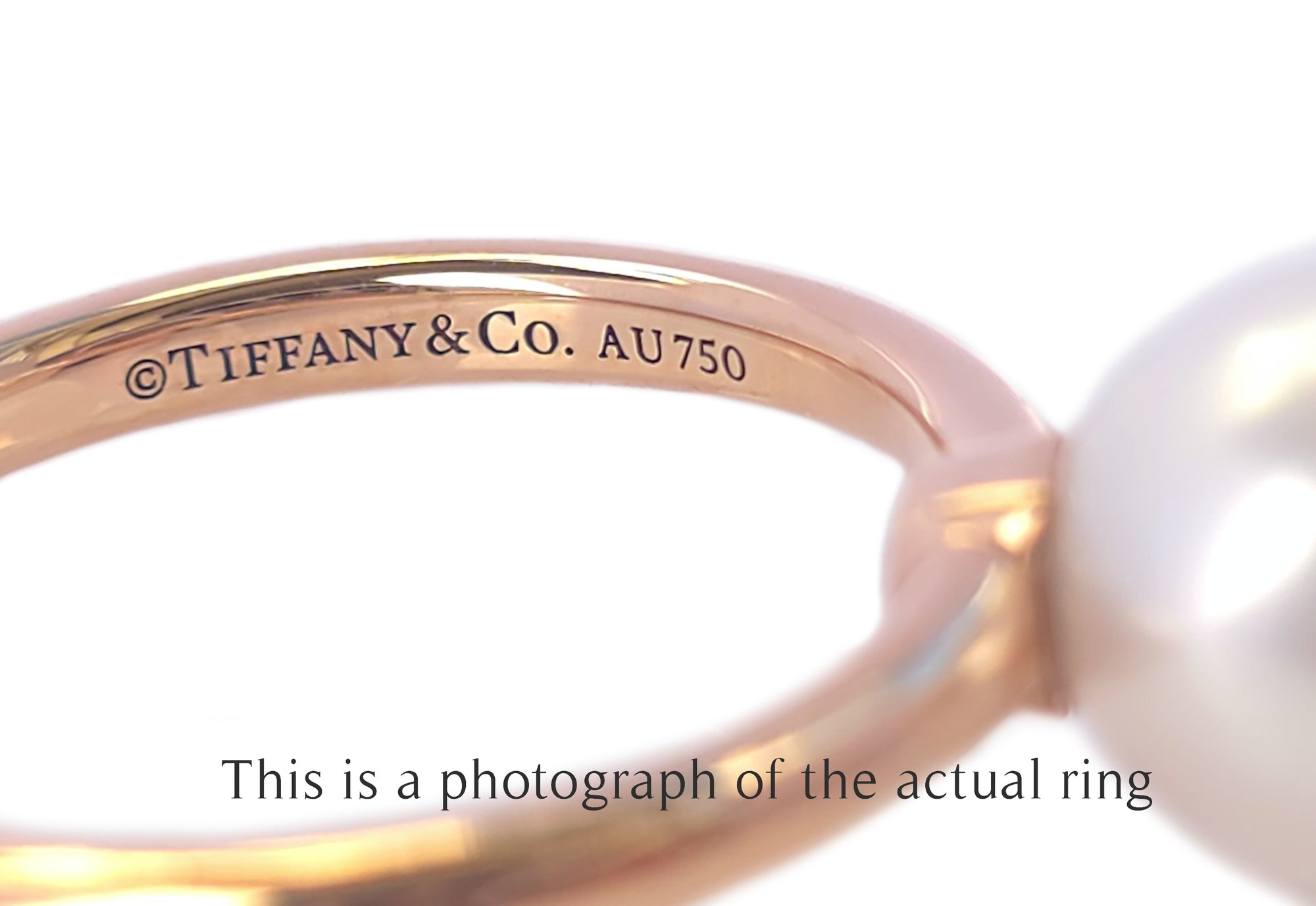 Tiffany & Co Pearl 18k Rose Gold Ring