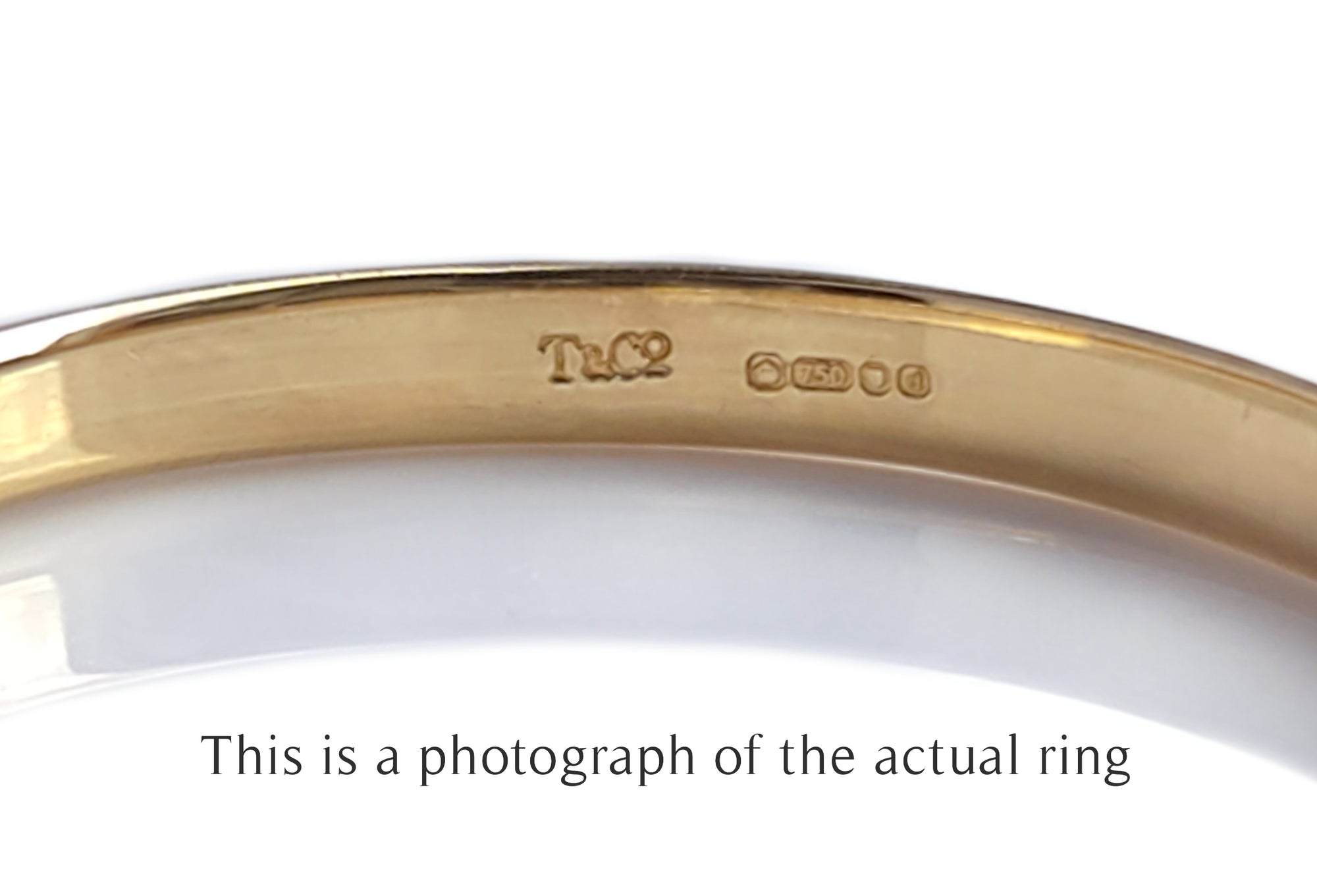 Tiffany & Co 2mm 18k Gold Knife Edge Wedding Band Ring