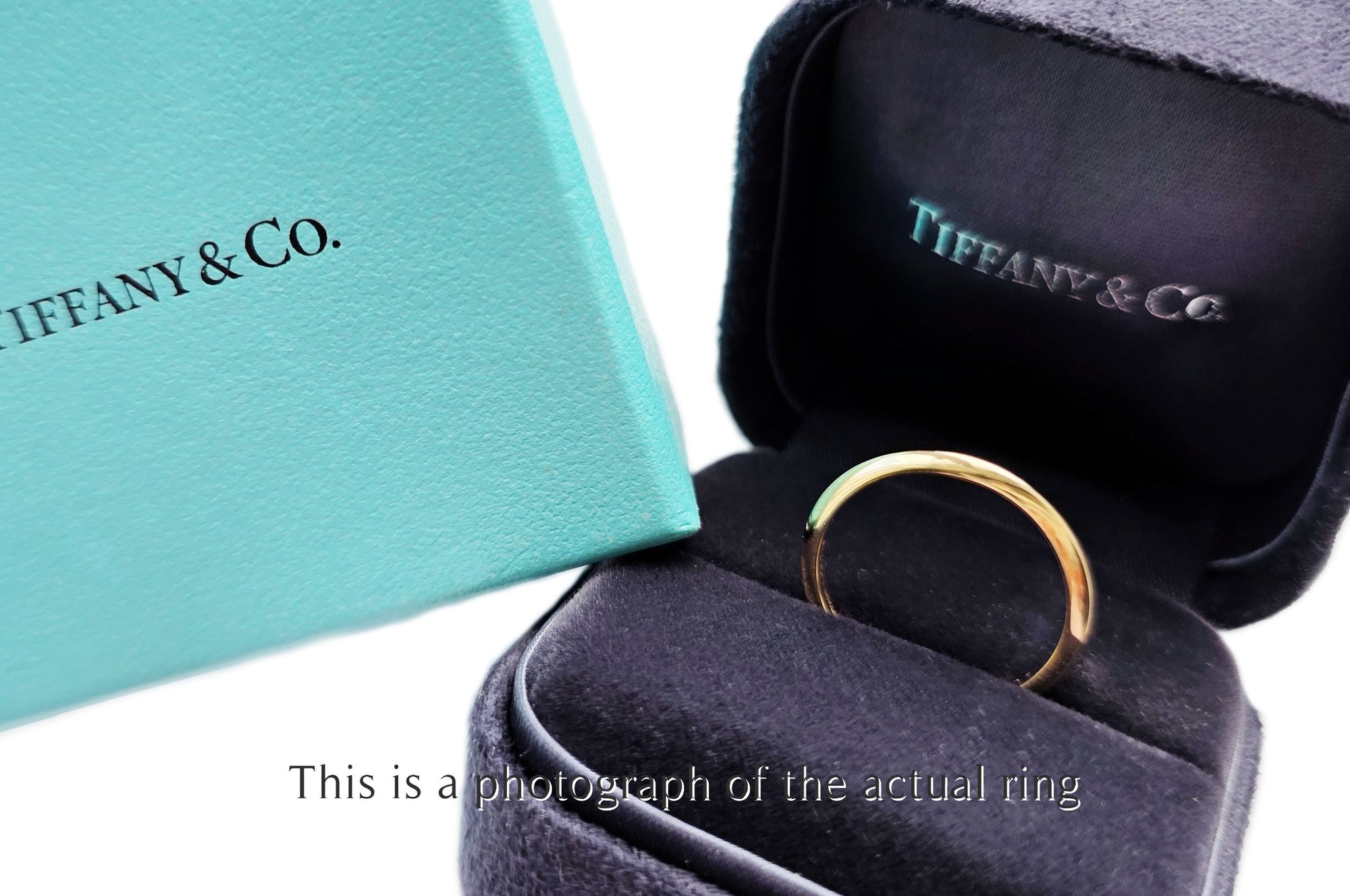 Tiffany & Co 2mm 18k Gold Knife Edge Wedding Band Ring