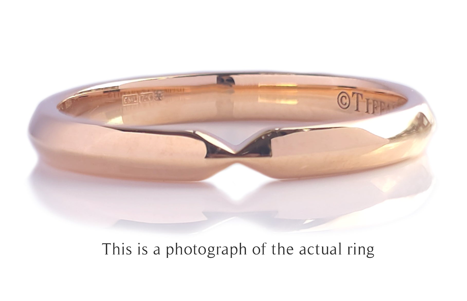Tiffany & Co 18k Rose Gold Harmony Wedding Band