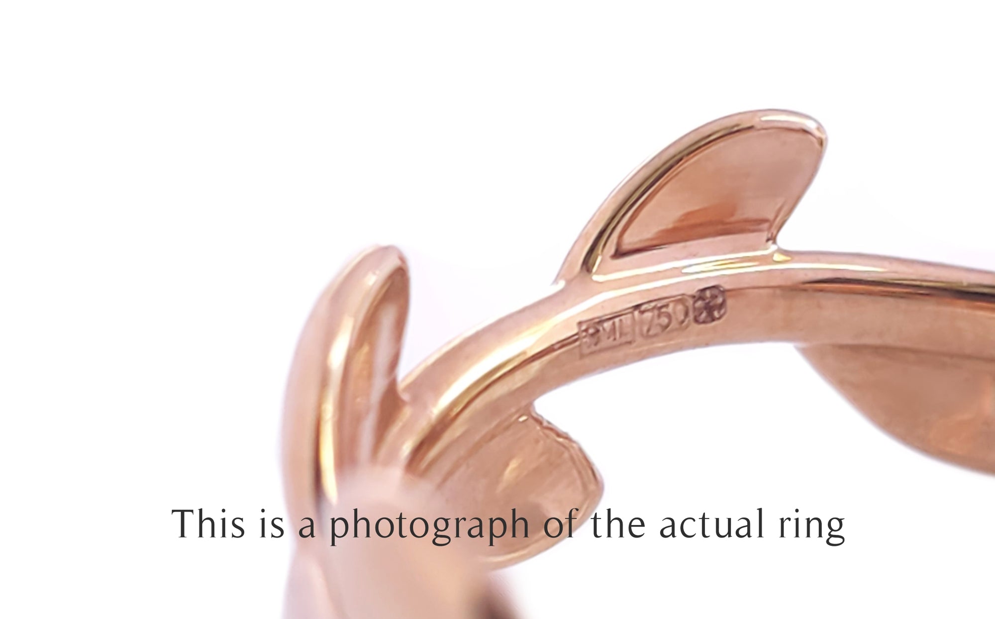 Tiffany & Co 18k Rose Gold Olive Leaf Ring
