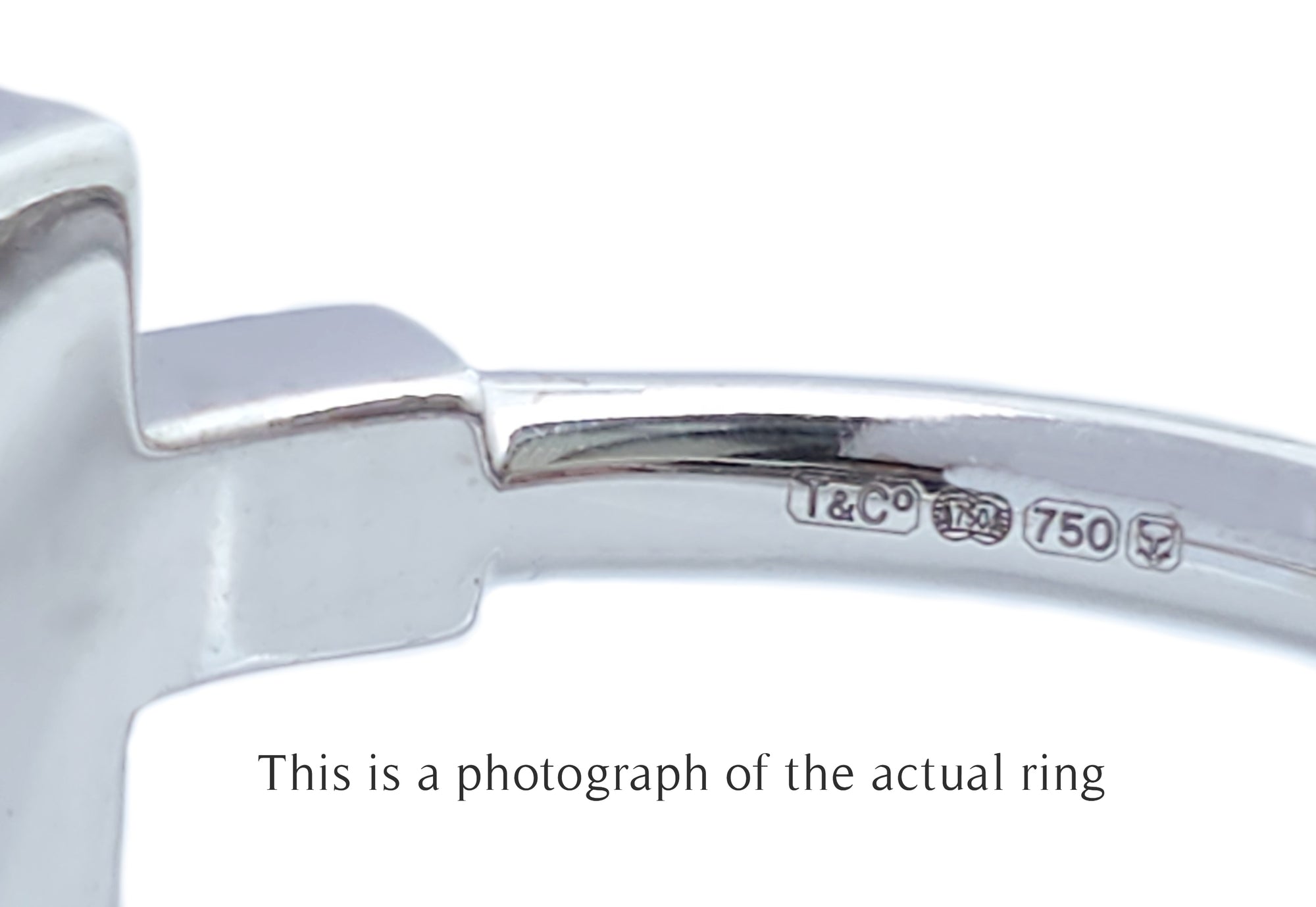 Tiffany & Co Turquoise Diamond 18k White Gold T Wire Ring