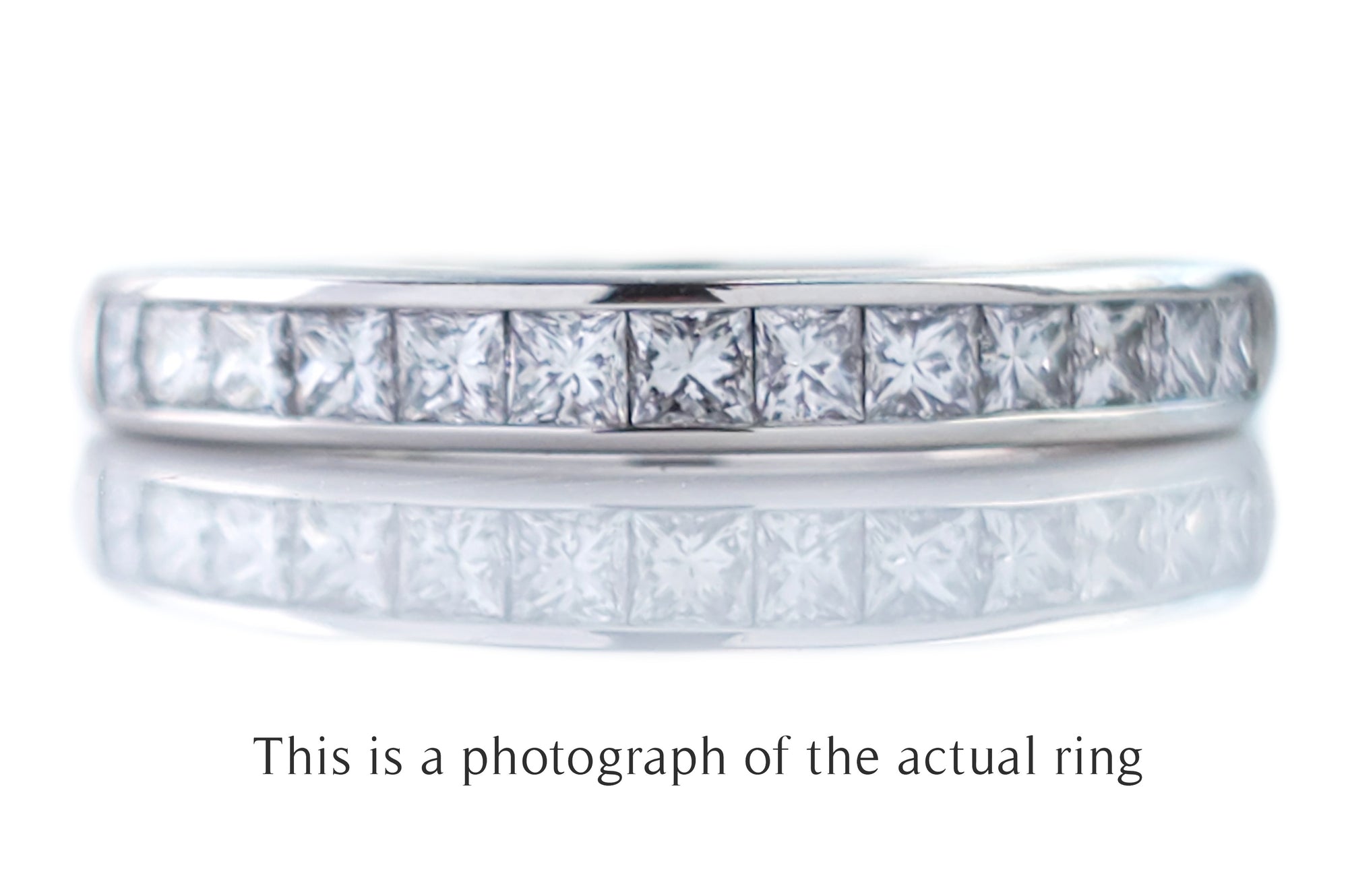 Tiffany & Co 2.6mm Princess Cut Diamond Wedding Band Ring