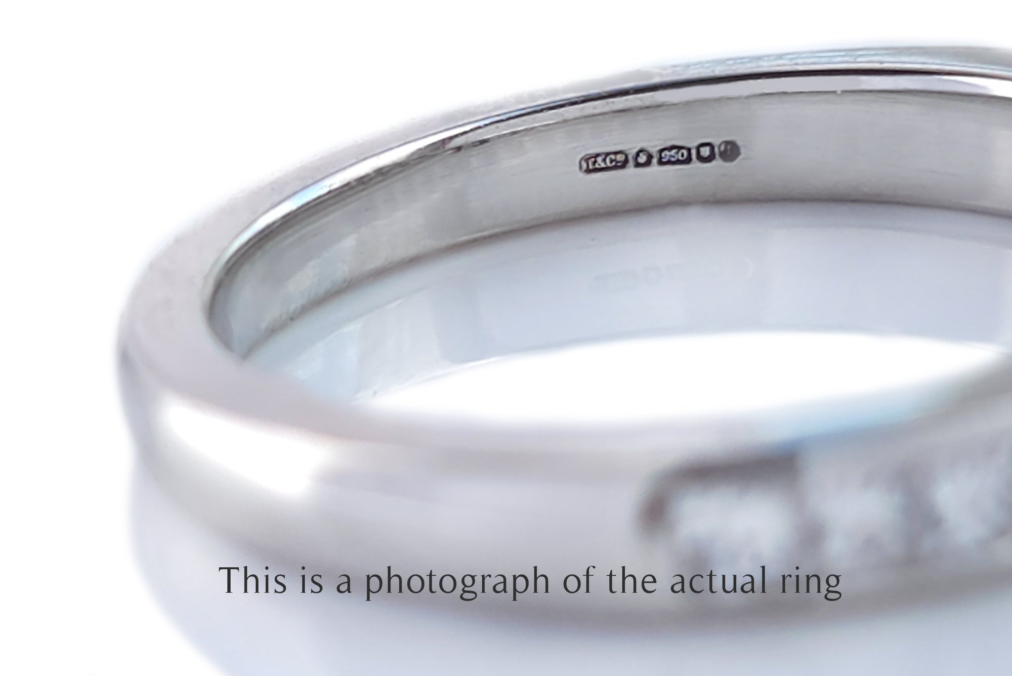 Tiffany & Co 2.6mm Princess Cut Diamond Wedding Band Ring