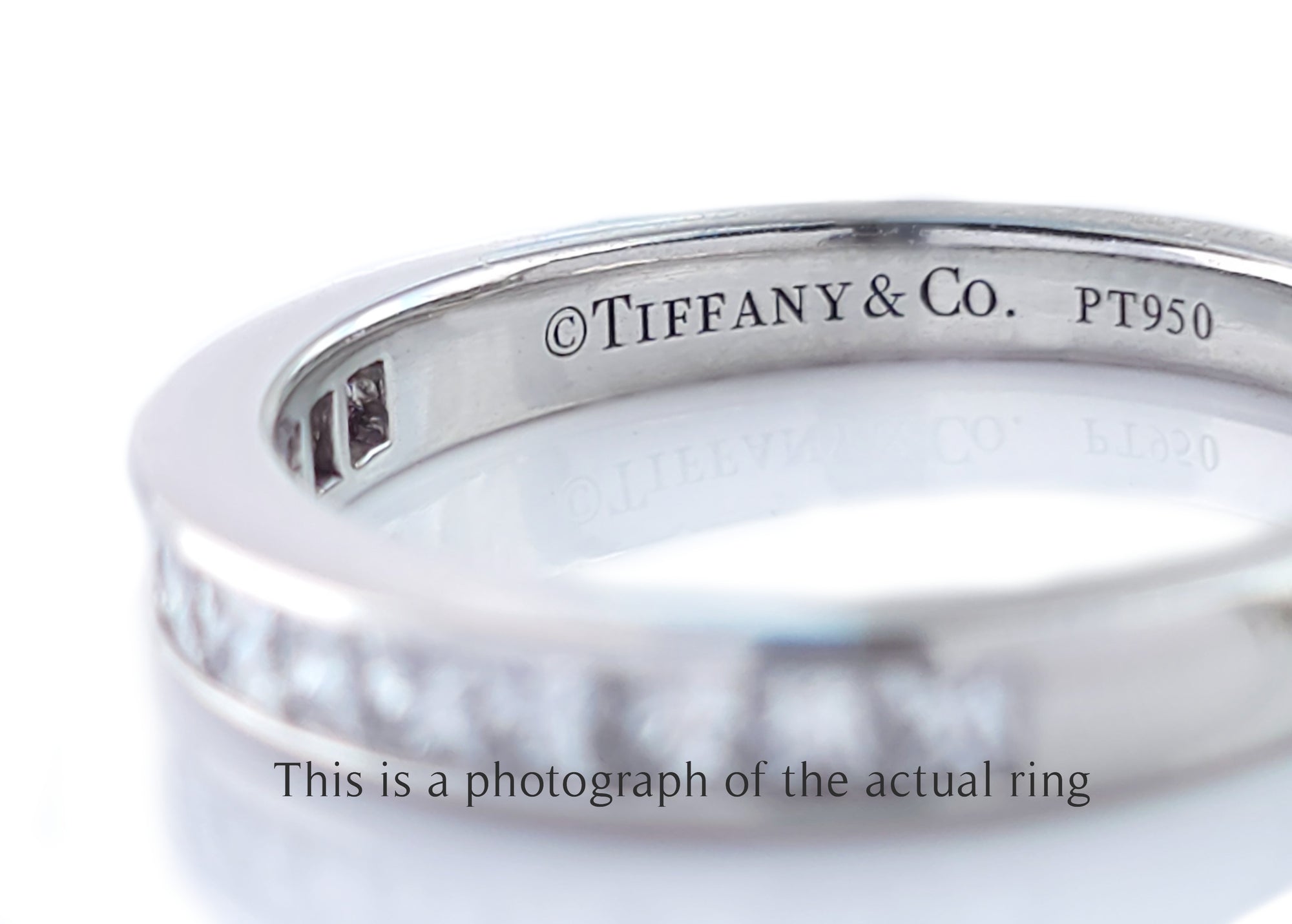 Tiffany & Co 2.6mm Princess Cut Diamond Wedding Band Ring