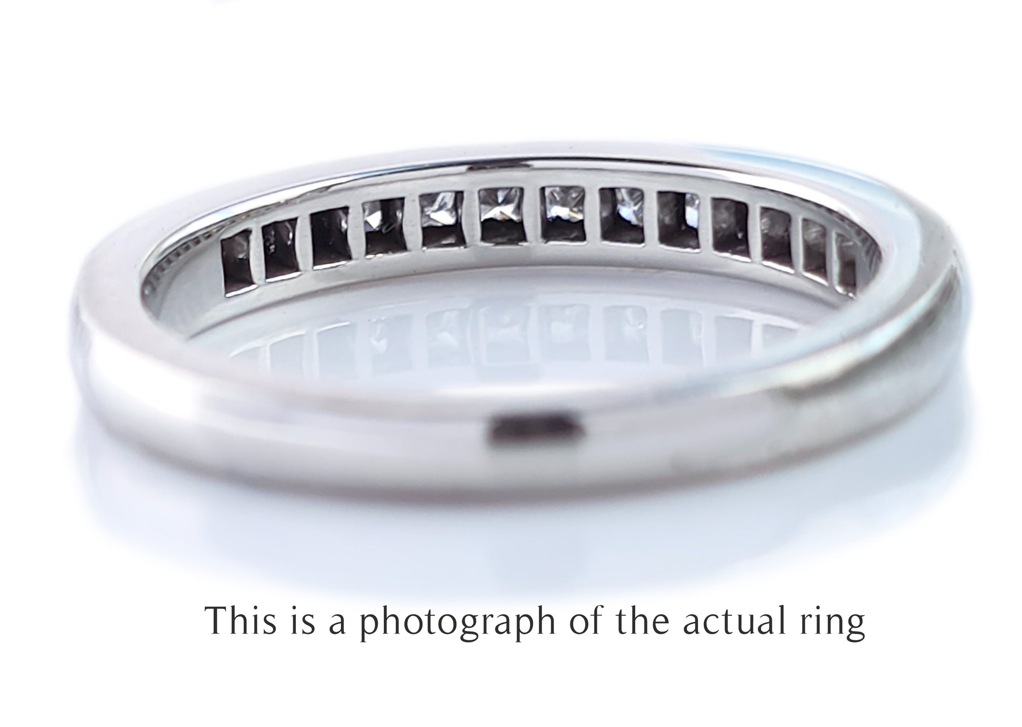 Tiffany & Co 2.6mm Princess Cut Diamond Wedding Band Ring