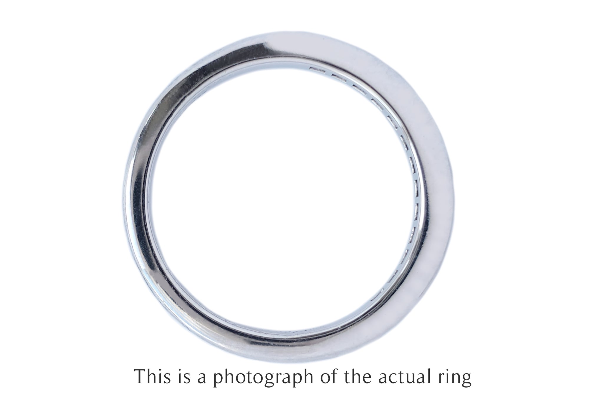 Tiffany & Co 2.6mm Princess Cut Diamond Wedding Band Ring