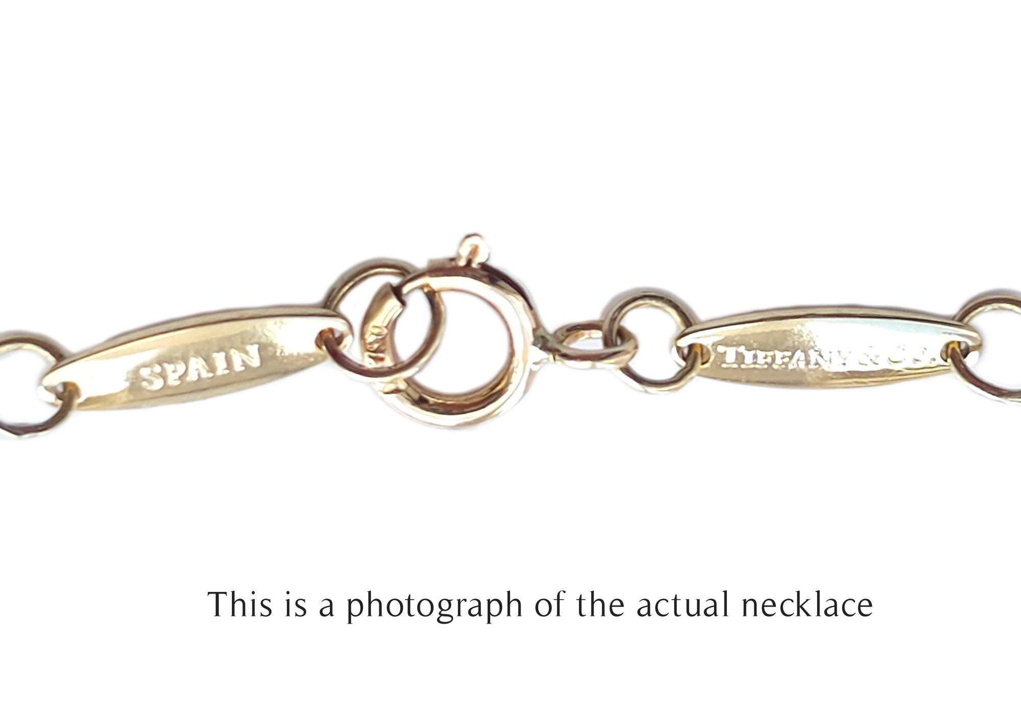 Tiffany & Co 11P Diamonds By The Yard  Elsa Peretti 18k Gold Necklace