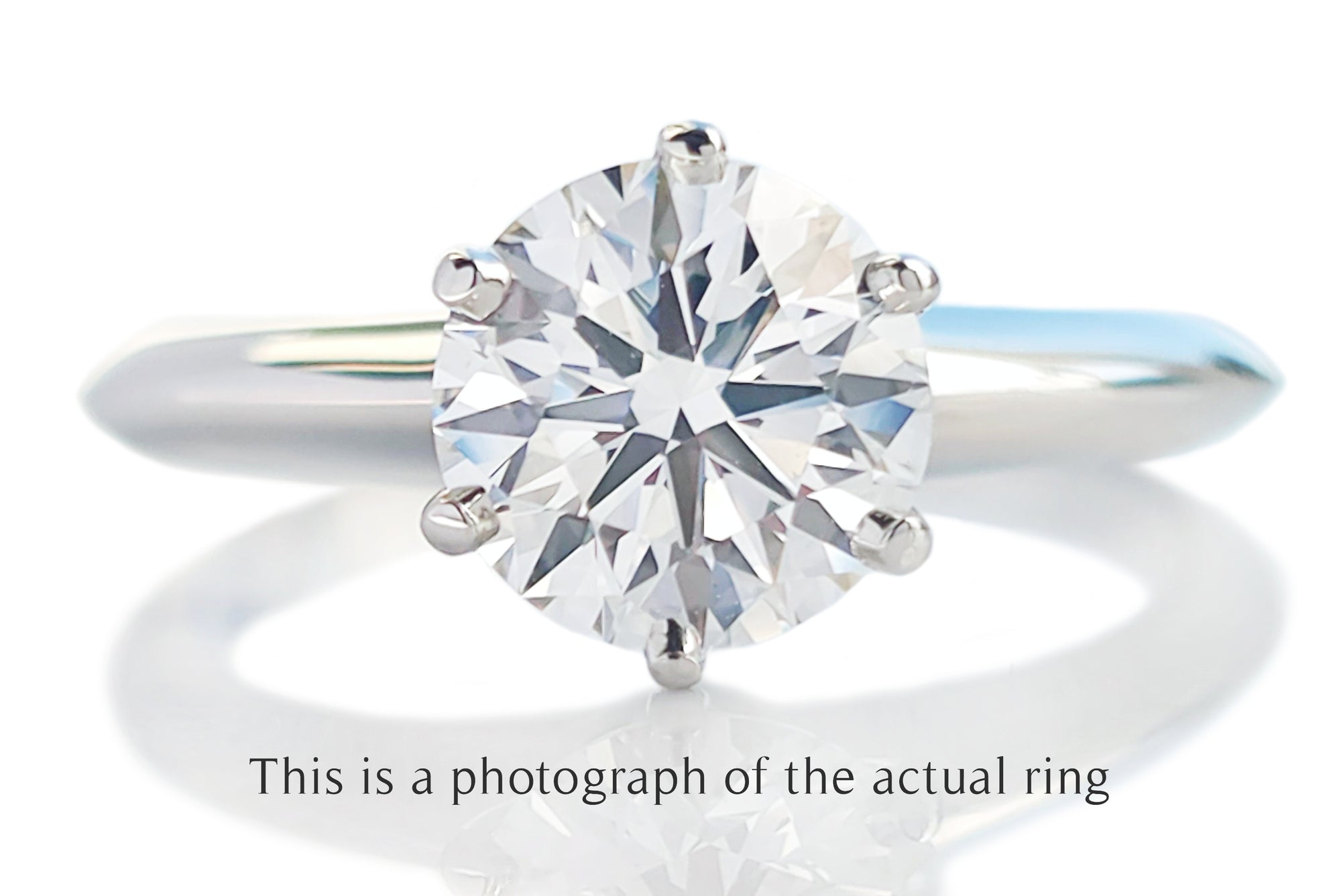 Tiffany & Co 1.21ct F/VS2 Round Brilliant Cut Diamond Engagement Ring