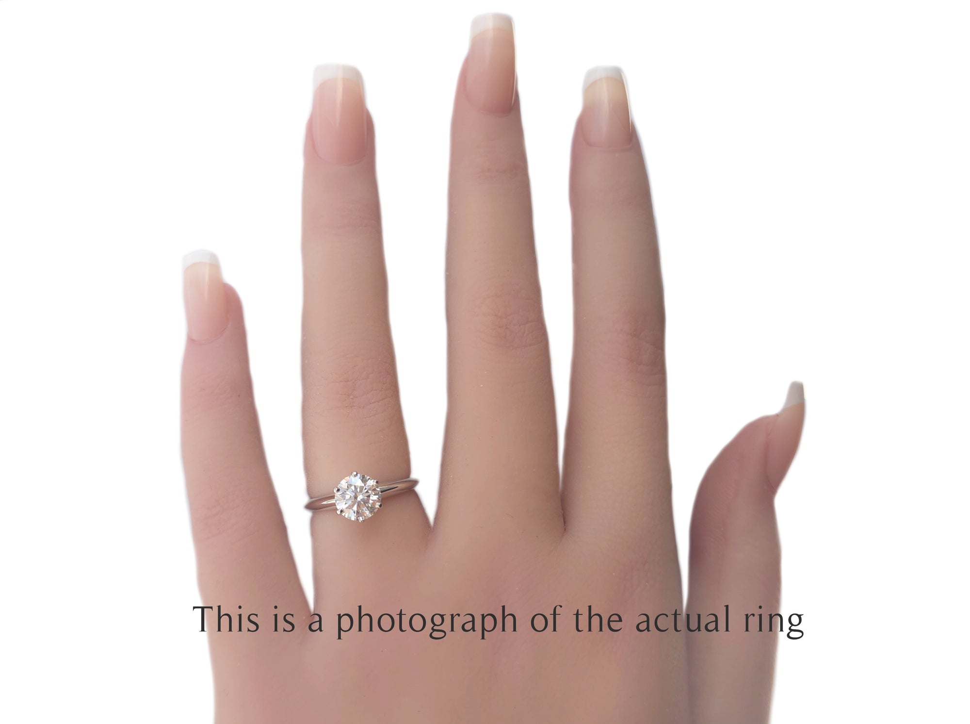 Tiffany & Co 1.21ct F/VS2 Round Brilliant Cut Diamond Engagement Ring