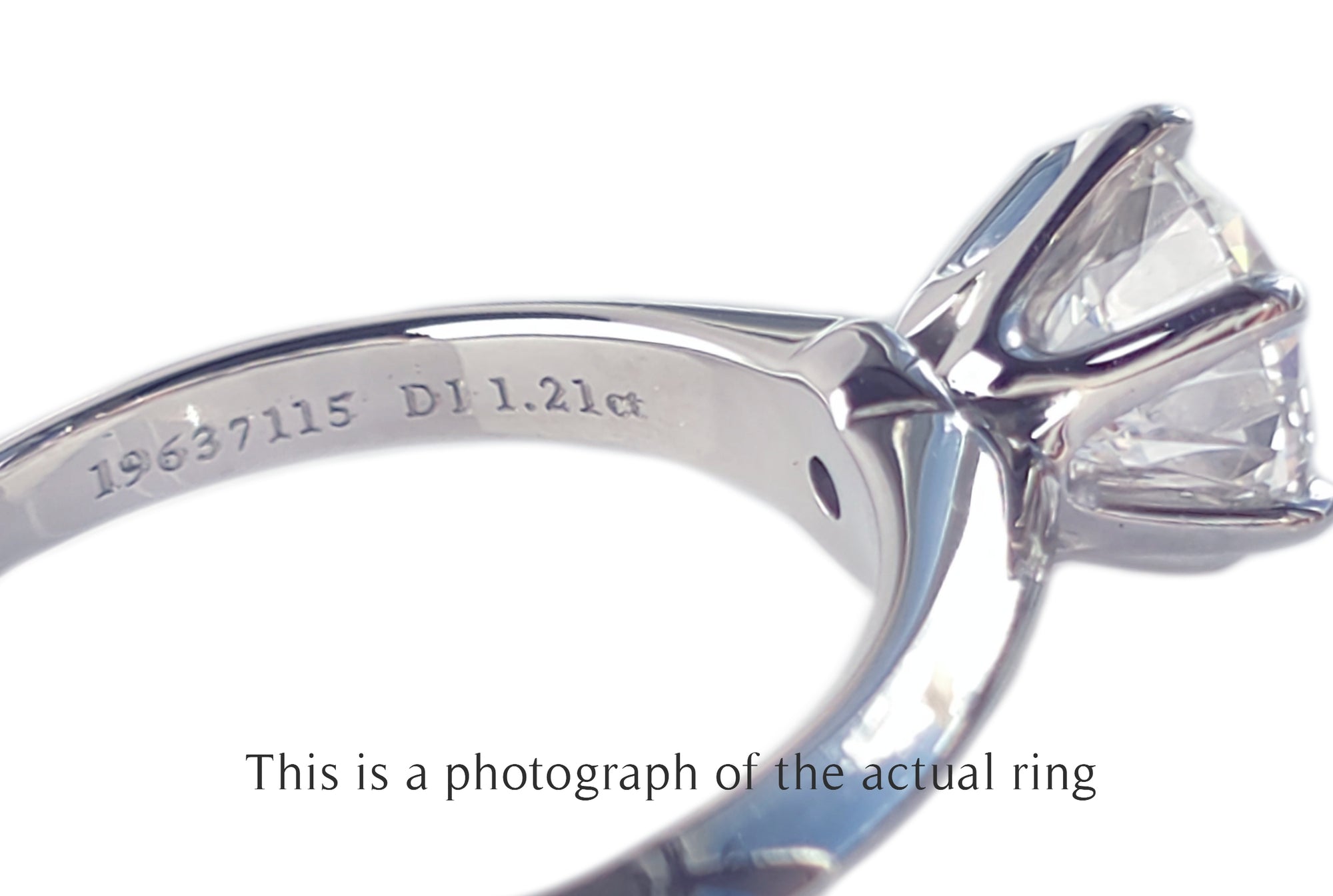 Tiffany & Co 1.21ct F/VS2 Round Brilliant Cut Diamond Engagement Ring