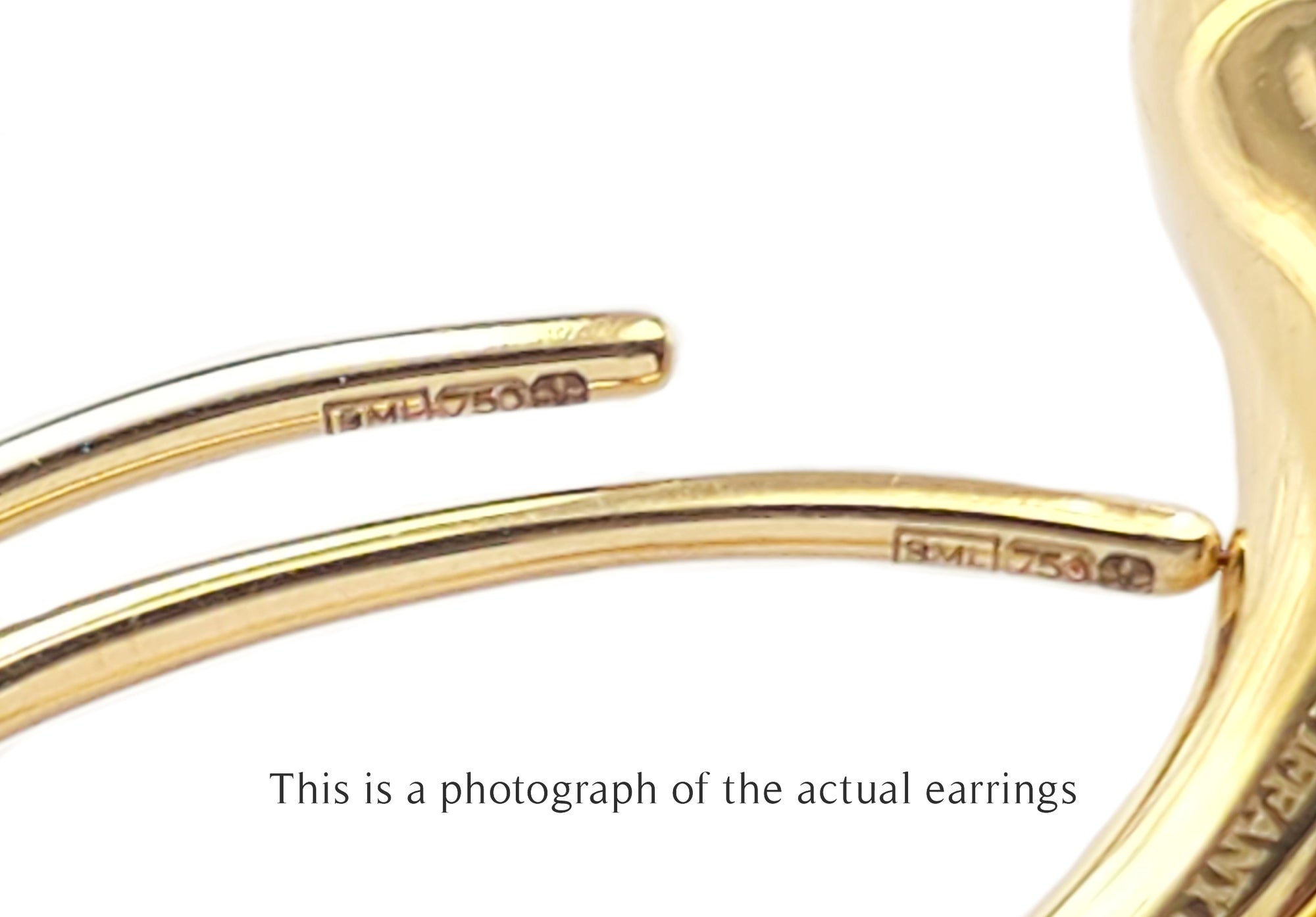 Tiffany & Co Elsa Peretti Teardrop 18 Gold Earrings