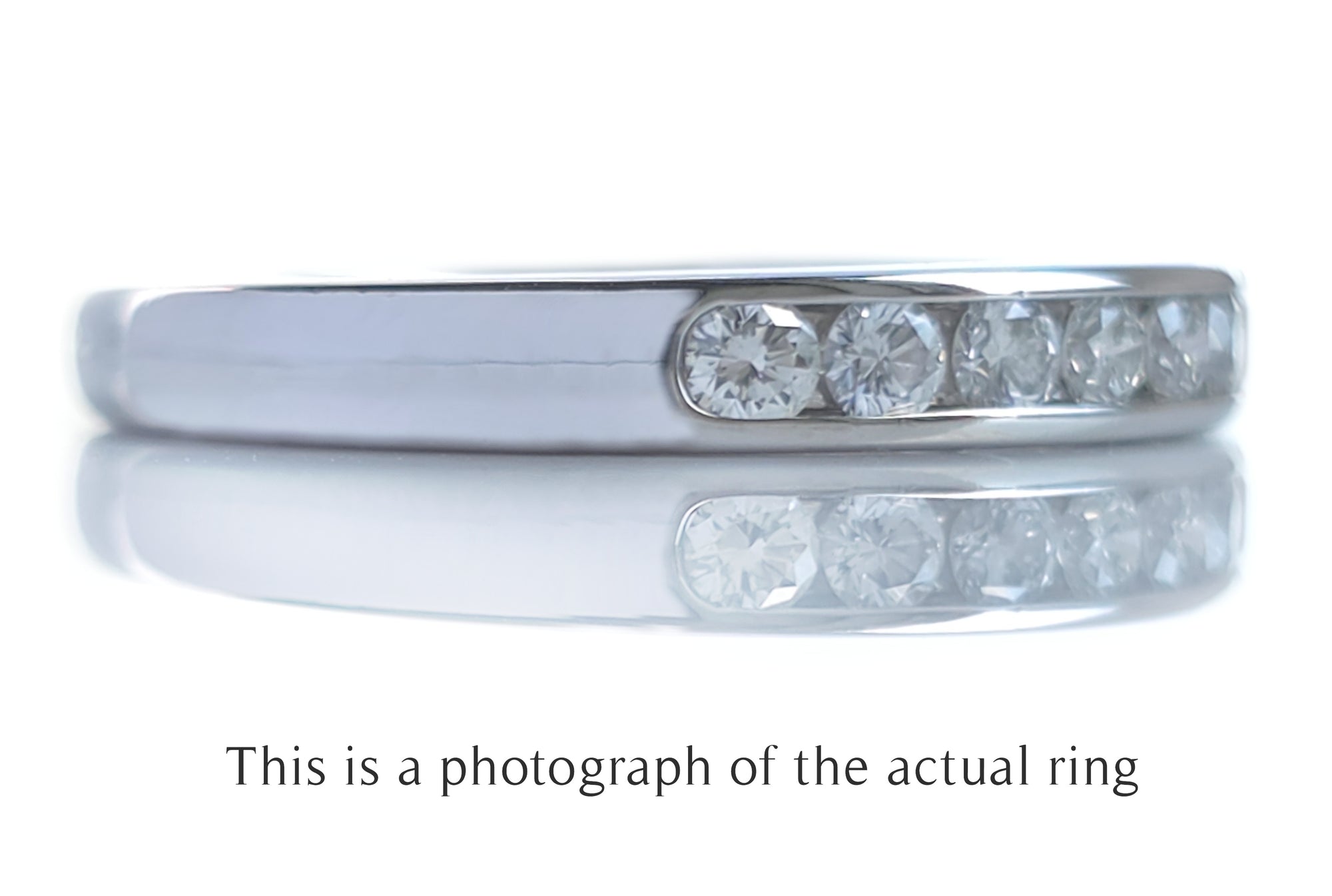 Tiffany & Co 3mm Channel Set Wedding Band Ring