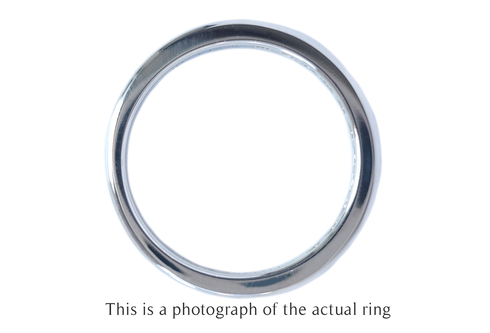 Tiffany & Co 3mm Channel Set Wedding Band Ring