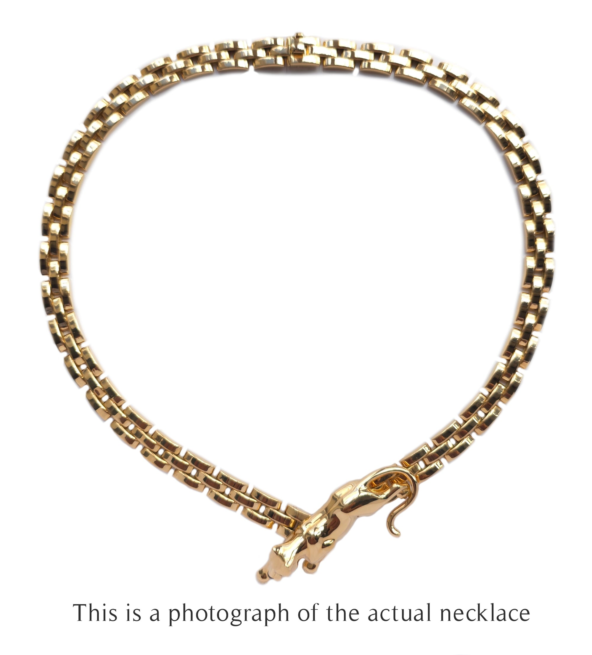 Cartier Maillon Walking Panthere Pendant Necklace