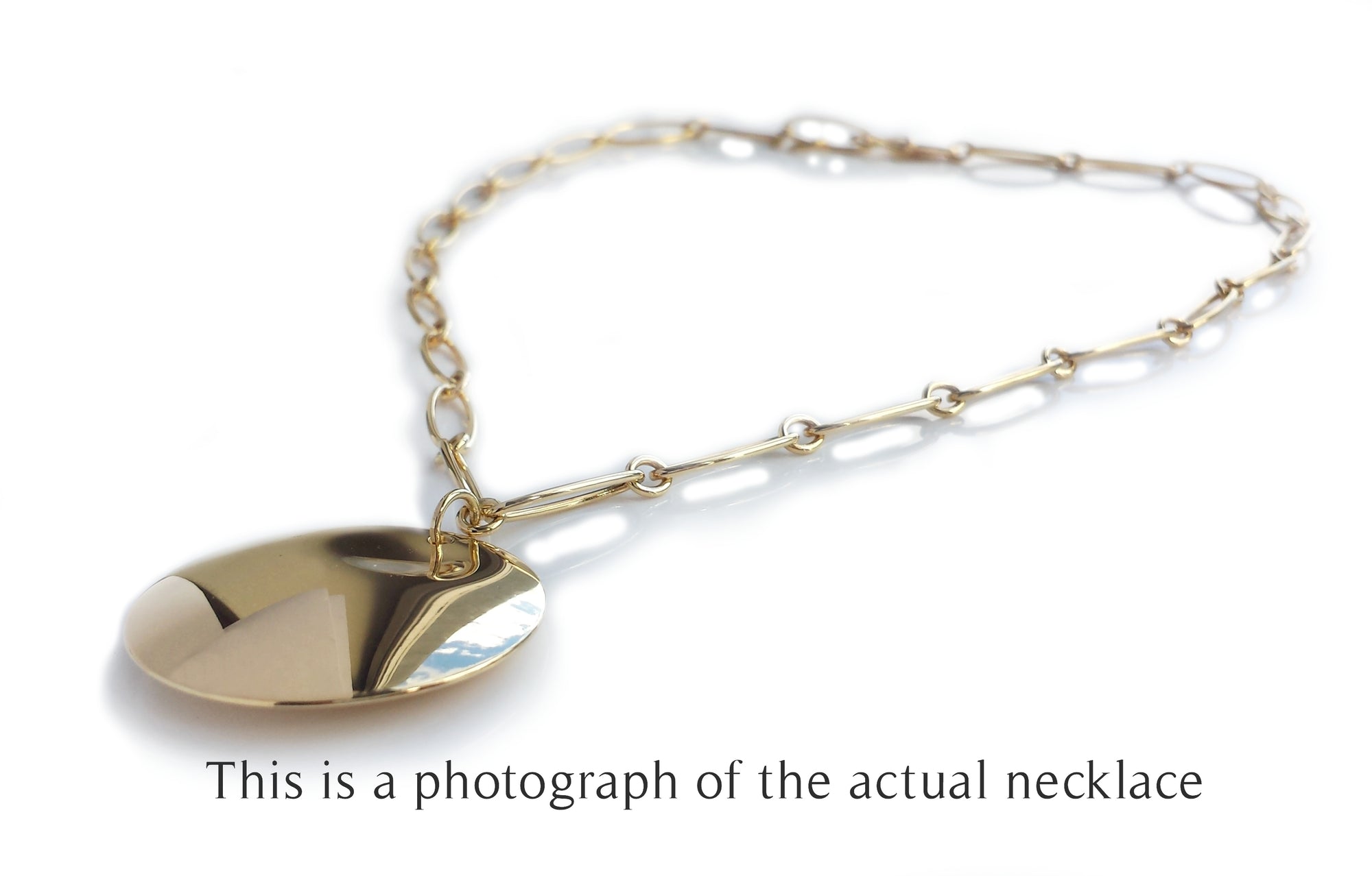 Tiffany & Co Elsa Peretti Disc Pedant Necklace  18k Yellow Gold