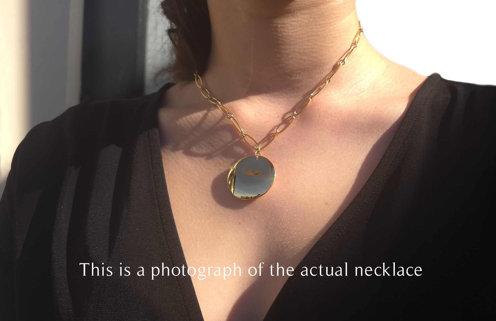 Tiffany & Co Elsa Peretti Disc Pedant Necklace  18k Yellow Gold