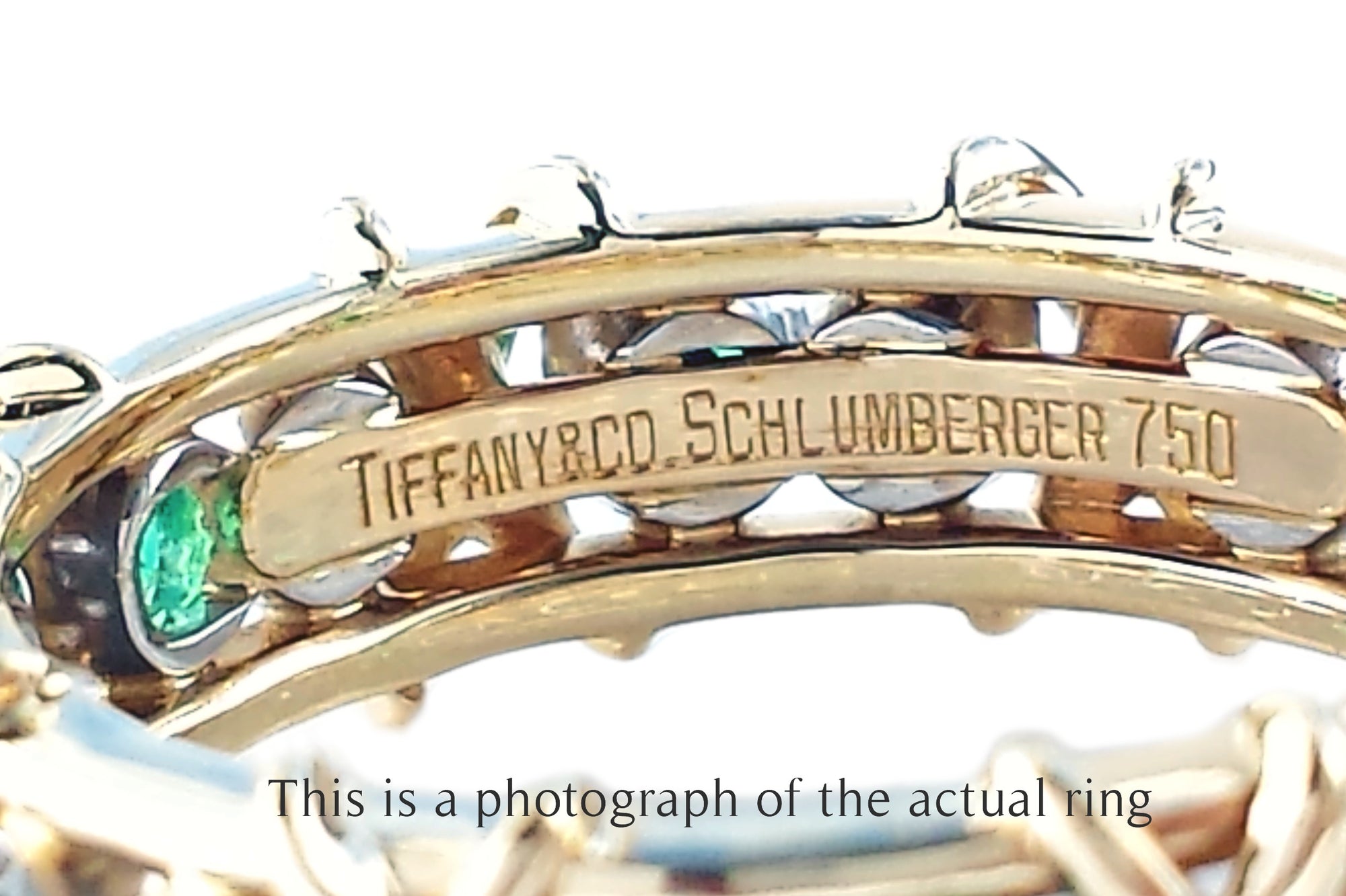 Tiffany & Co. Jean Schlumberger Emerald & Diamond 16-Stone Ring