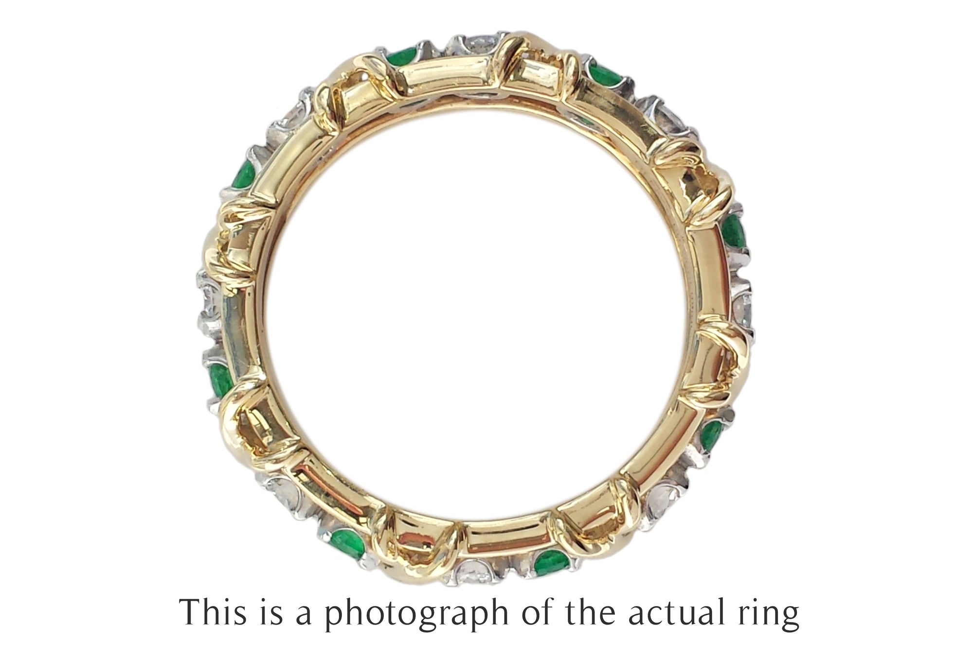 Tiffany & Co. Jean Schlumberger Emerald & Diamond 16-Stone Ring