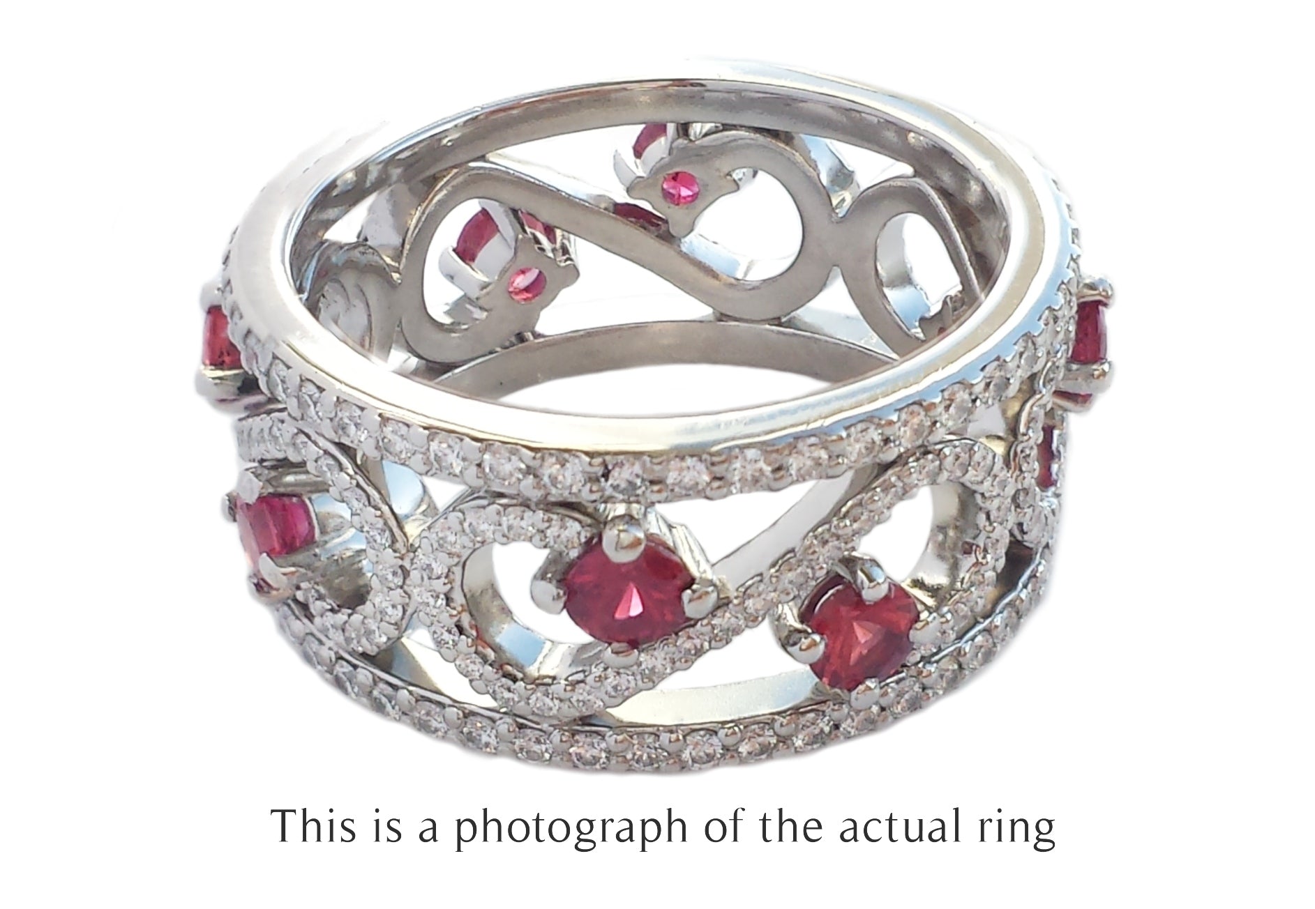 Tiffany & Co Ruby Diamond Enchant Platinum Ring