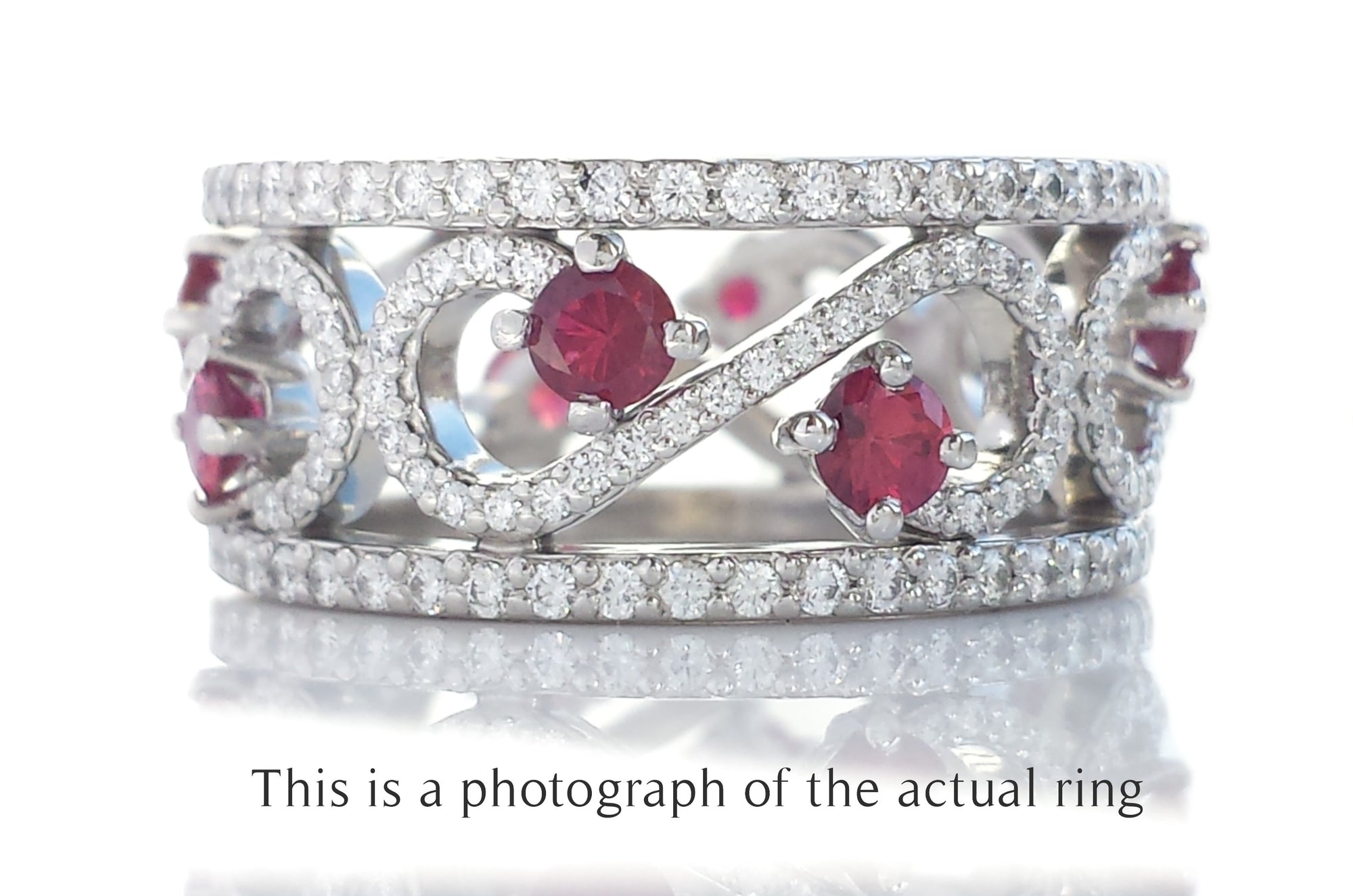 Tiffany & Co Ruby Diamond Enchant Platinum Ring