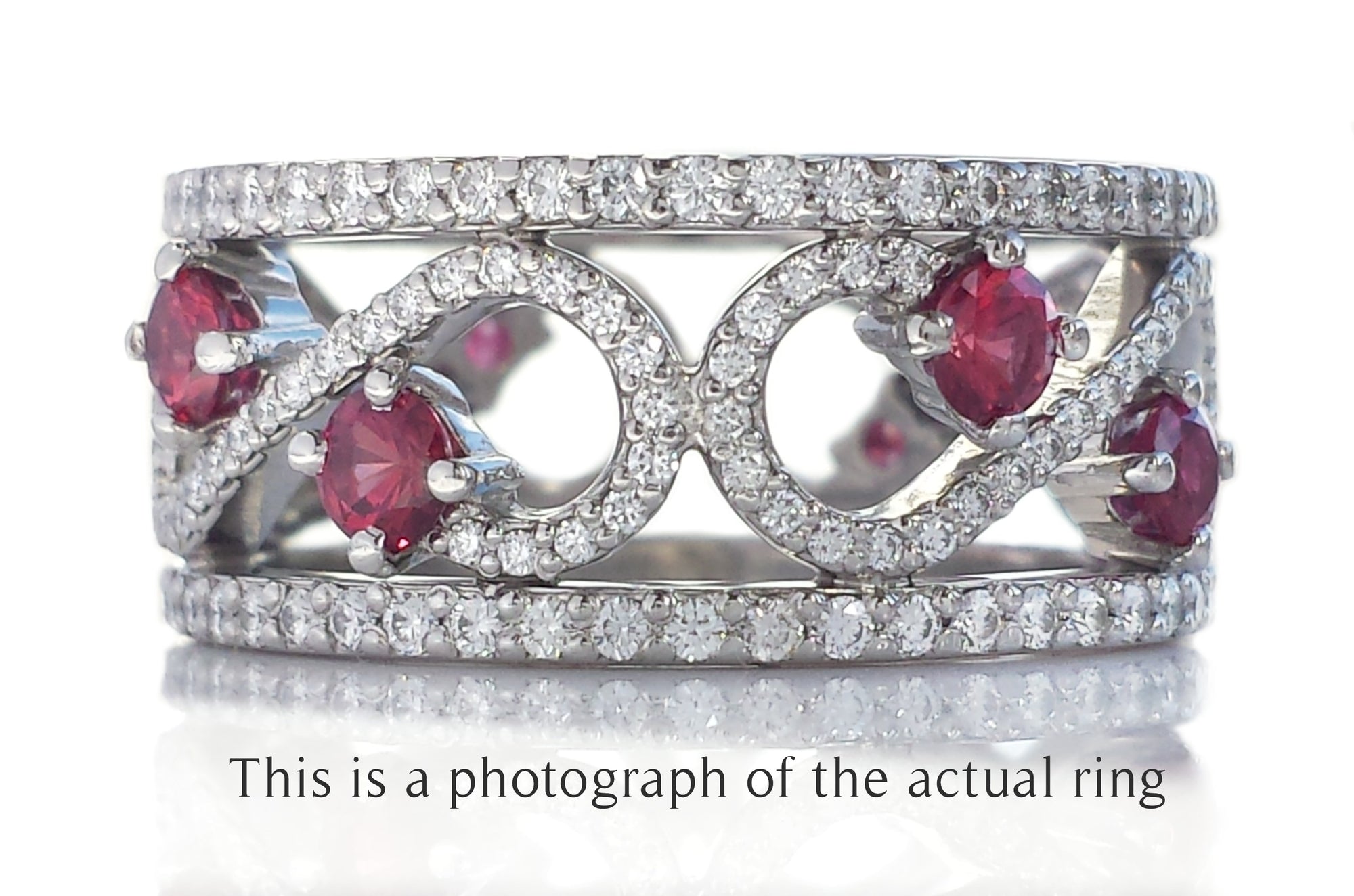Tiffany & Co Ruby Diamond Enchant Platinum Ring