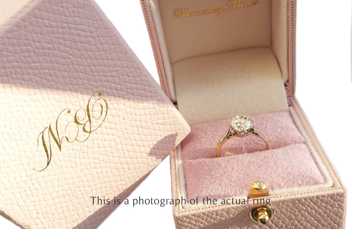 Antique 1920s 1.59ct N/VS2 Old Mine Cut Diamond Engagement Ring - Bloomsbury Manor Ltd