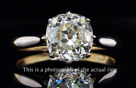 Antique 1920s 1.59ct N/VS2 Old Mine Cut Diamond Engagement Ring - Bloomsbury Manor Ltd