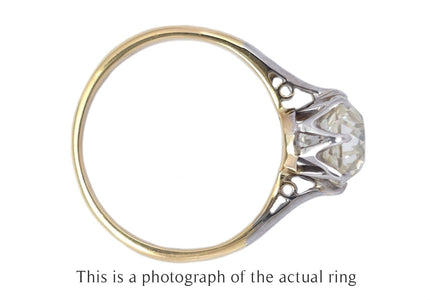 Antique 1920s 1.59ct N/VS2 Old Mine Cut Diamond Engagement Ring - Bloomsbury Manor Ltd