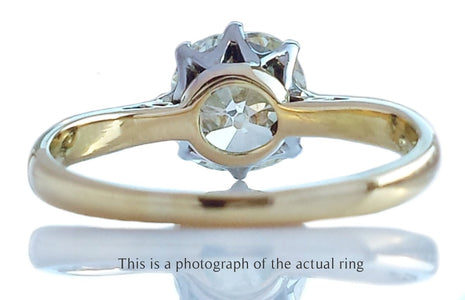 Antique 1920s 1.59ct N/VS2 Old Mine Cut Diamond Engagement Ring - Bloomsbury Manor Ltd