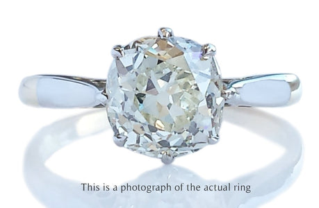 Antique 1920s 1.59ct N/VS2 Old Mine Cut Diamond Engagement Ring - Bloomsbury Manor Ltd