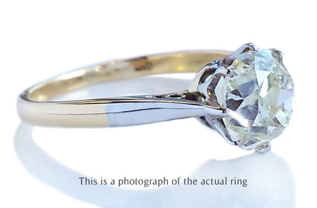 Antique 1920s 1.59ct N/VS2 Old Mine Cut Diamond Engagement Ring - Bloomsbury Manor Ltd
