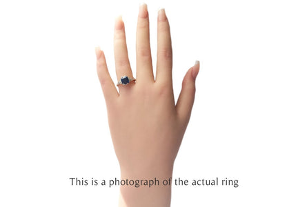 Antique Edwardian 4.65ct Unheated Ceylon Sapphire Diamond Engagement Ring - Bloomsbury Manor Ltd