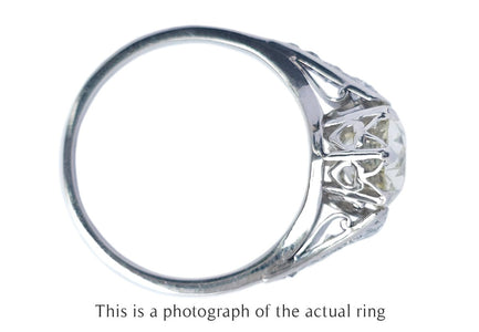 Antique Edwardian Old Mine Cut 1.98ct GIA Diamond Engagement Ring - Bloomsbury Manor Ltd