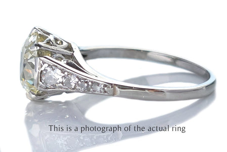 Antique Edwardian Old Mine Cut 1.98ct GIA Diamond Engagement Ring - Bloomsbury Manor Ltd