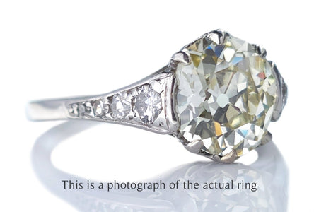 Antique Edwardian Old Mine Cut 1.98ct GIA Diamond Engagement Ring - Bloomsbury Manor Ltd