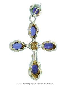 Antique French Victorian Amethyst Cross Pendant - Bloomsbury Manor Ltd