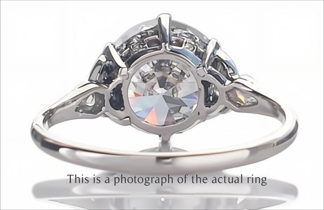 Art Deco 3.75ct E/VS2 Transitional Cut Diamond Engagement Ring - Bloomsbury Manor Ltd