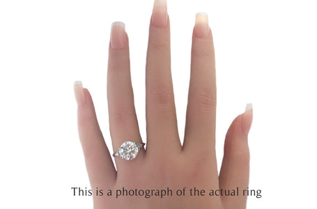 Art Deco 3.75ct E/VS2 Transitional Cut Diamond Engagement Ring - Bloomsbury Manor Ltd