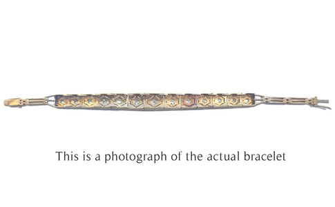 Art Deco Old Cut & Brilliant Diamond 18k Gold Platinum Bracelet - Bloomsbury Manor Ltd