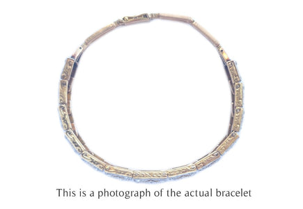 Art Deco Old Cut & Brilliant Diamond 18k Gold Platinum Bracelet - Bloomsbury Manor Ltd