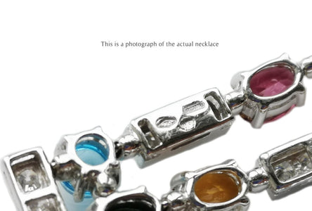 Bulgari Bvlgari Allegra Multi Gem 18k White Gold Necklace - Bloomsbury Manor Ltd