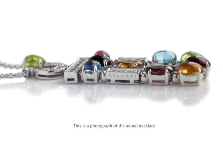 Bulgari Bvlgari Allegra Multi Gem 18k White Gold Necklace - Bloomsbury Manor Ltd