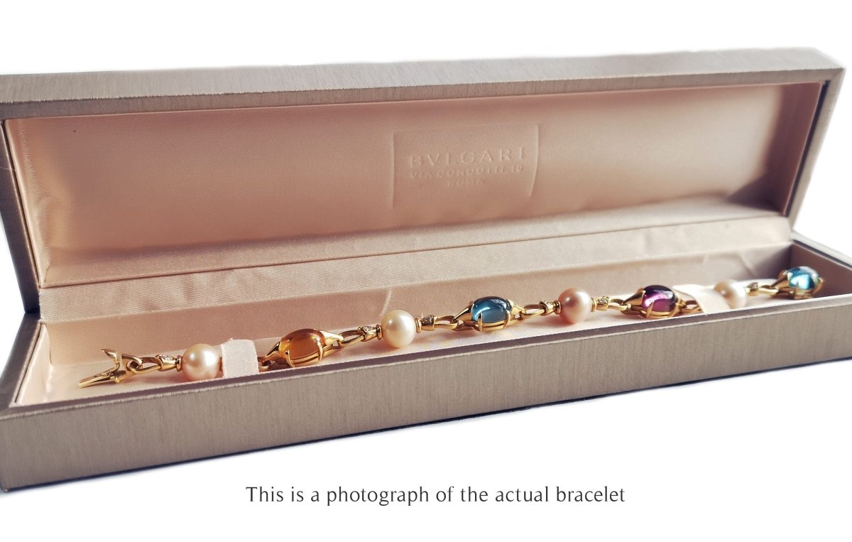 Bulgari Bvlgari Allegra Multi Gem Set 18k Gold Bracelet - Bloomsbury Manor Ltd