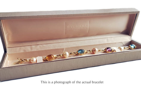 Bulgari Bvlgari Allegra Multi Gem Set 18k Gold Bracelet - Bloomsbury Manor Ltd