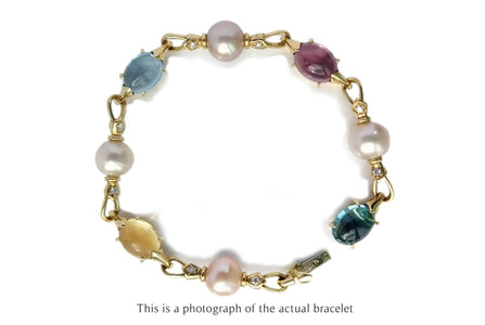 Bulgari Bvlgari Allegra Multi Gem Set 18k Gold Bracelet - Bloomsbury Manor Ltd