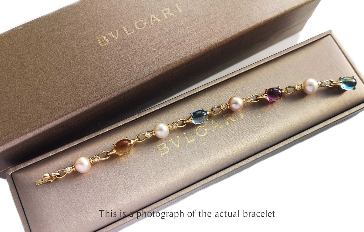 Bulgari Bvlgari Allegra Multi Gem Set 18k Gold Bracelet - Bloomsbury Manor Ltd
