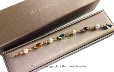 Bulgari Bvlgari Allegra Multi Gem Set 18k Gold Bracelet - Bloomsbury Manor Ltd