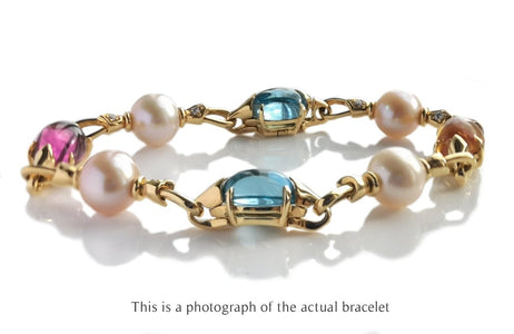 Bulgari Bvlgari Allegra Multi Gem Set 18k Gold Bracelet - Bloomsbury Manor Ltd