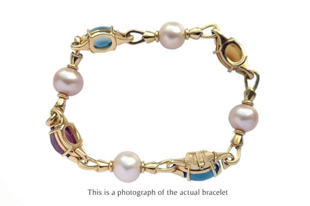 Bulgari Bvlgari Allegra Multi Gem Set 18k Gold Bracelet - Bloomsbury Manor Ltd